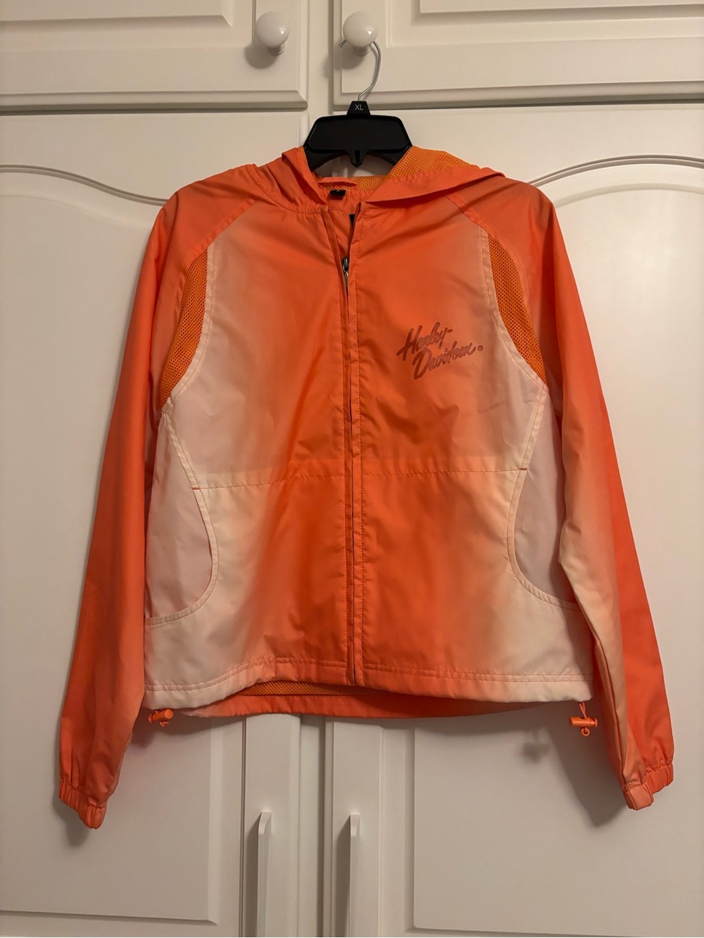 Harley-Davidson Womens Orange Ombre Windbreaker Jacket